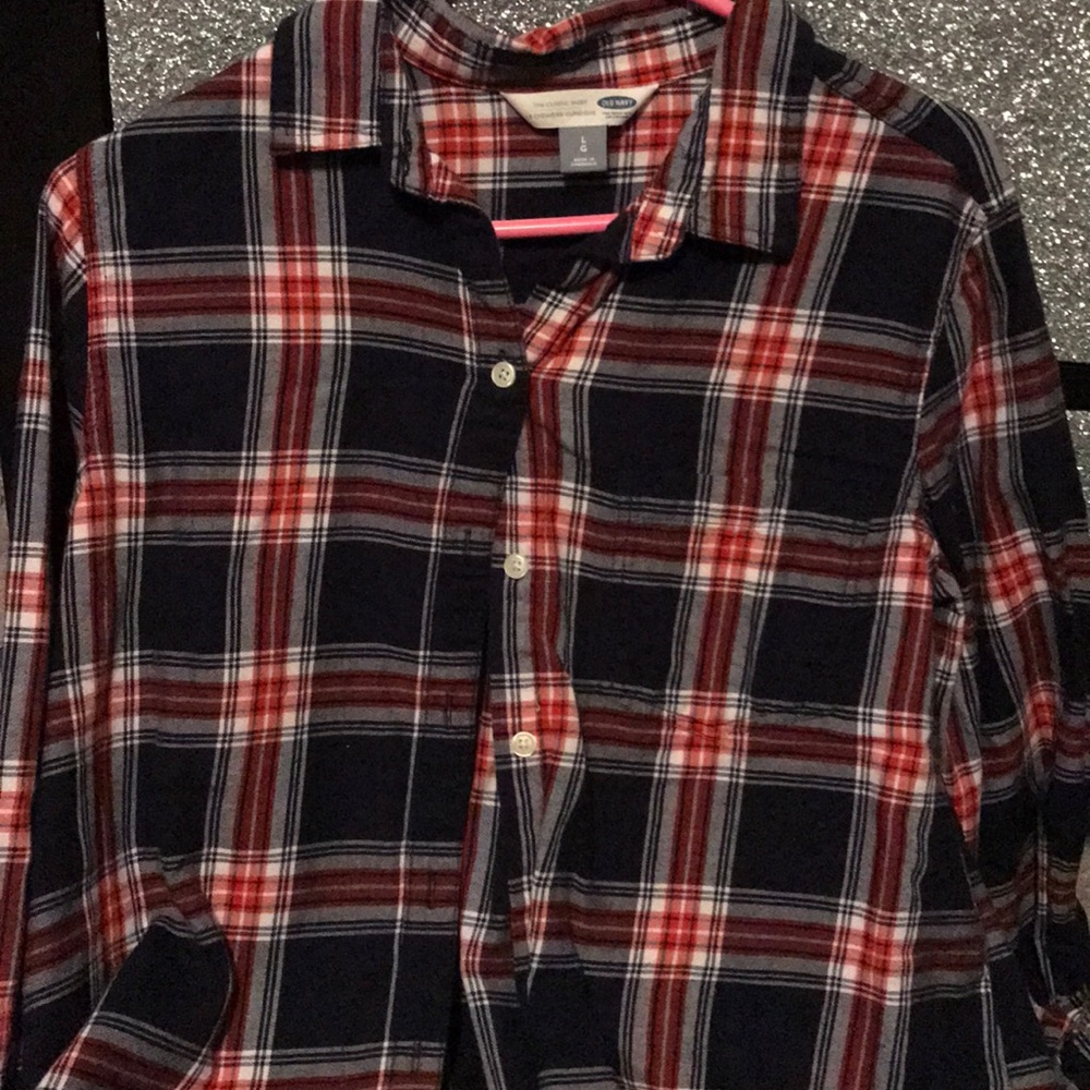 Red, white, and blue flannel